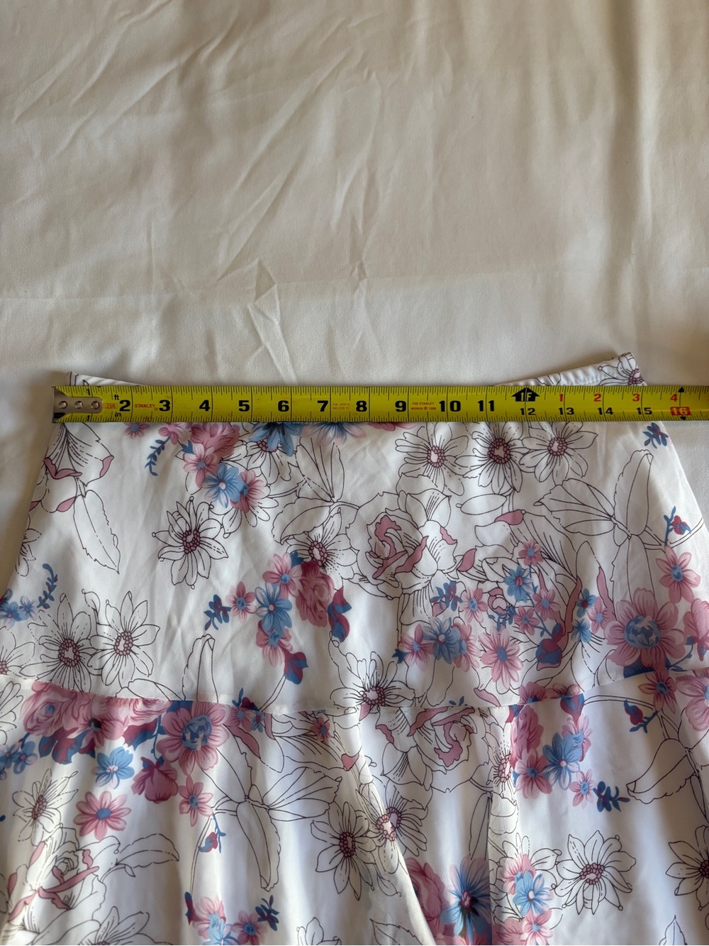 Hot Papaya Y2K White Floral Asymmetrical Handkerchief Skirt Boho Fairy Vintage - Picture 4 of 5